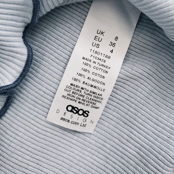 ASOS blue stitched short sleeve t_shirt - Picture 4 of 4